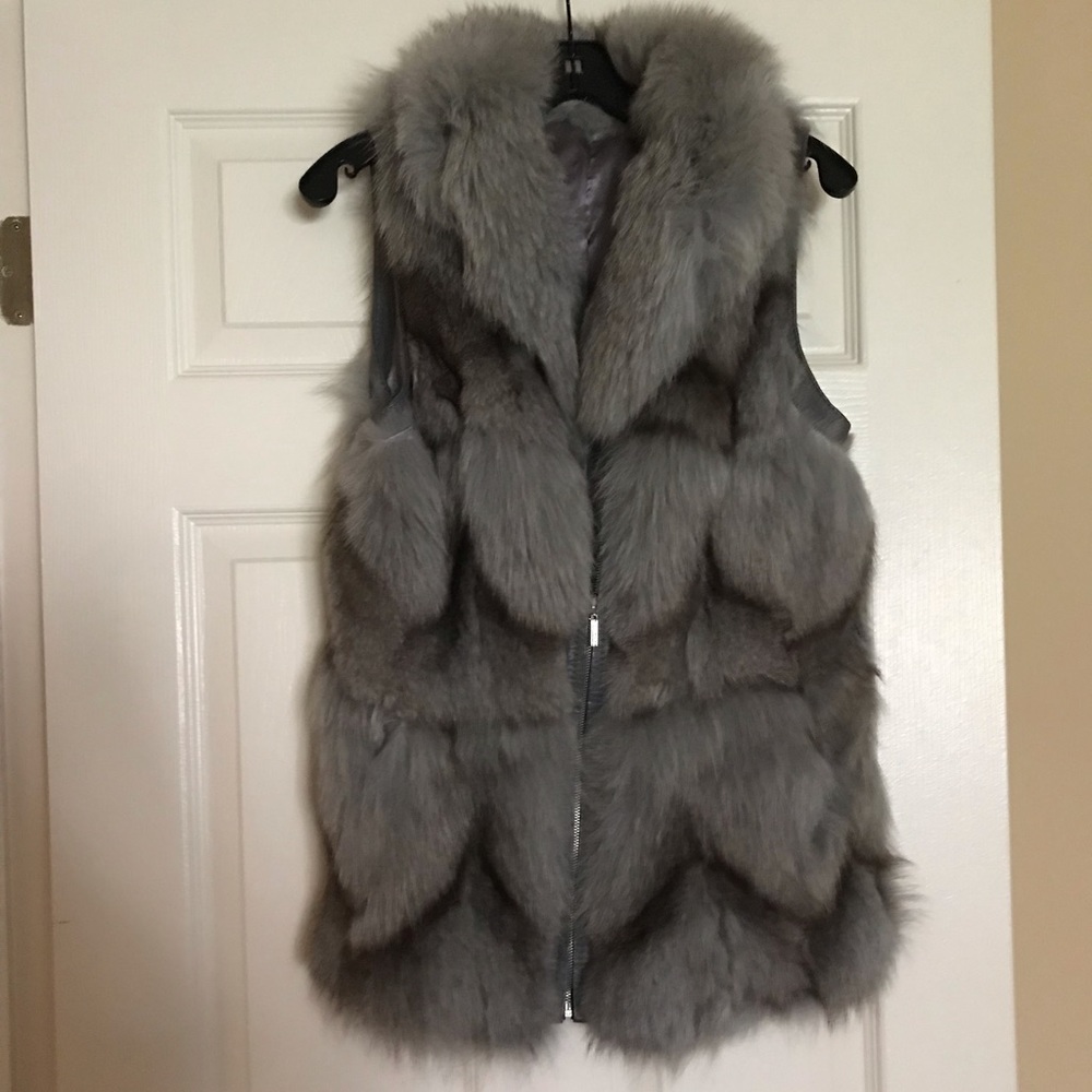 Real fur vest